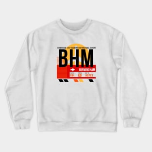 Birmingham (BHM) Alabama Airport // Sunset Baggage Tag Crewneck Sweatshirt